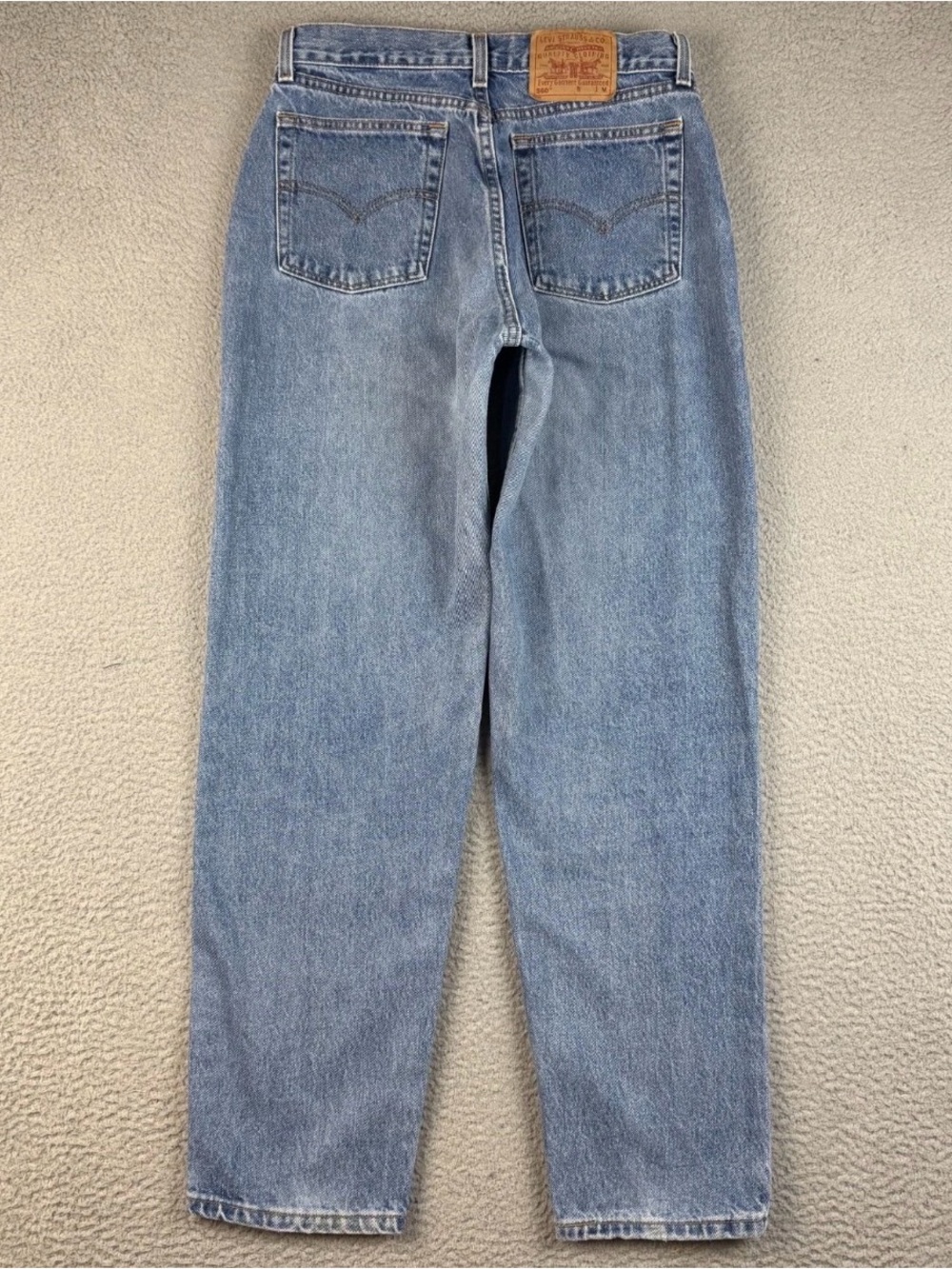Levi's High-Rise Light Blue Straight Jeans vintage 90s. Size 12 - Picture 2 of 3